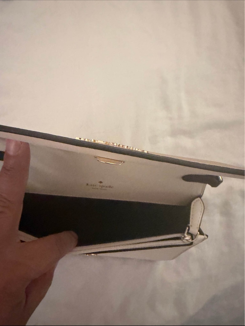 kate spade Two-Tone Tan and Cream Chain-Handle Shoulder Bag - Picture 3 of 3